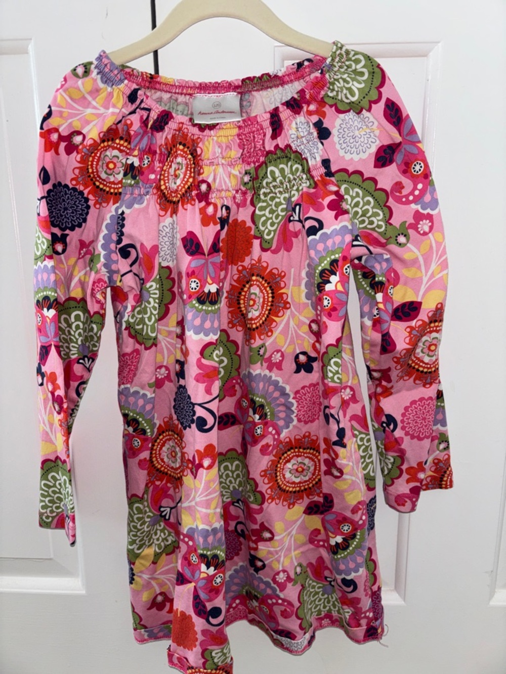 Hanna Andersson Pink Floral Dress 120 (6-7)